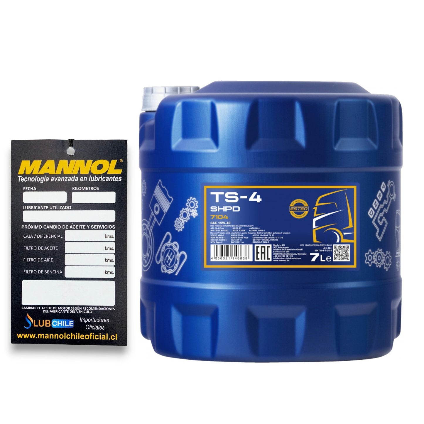 Aceite de Motor Mannol Ts-4 Shpd 15W40 7 litros 2 - Lubriexpert