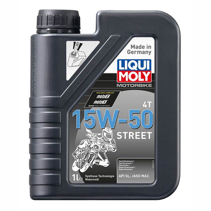Aceite de Moto Liqui Moly Motorbike 4T 15W50 Street 1 Litro - Lubriexpert