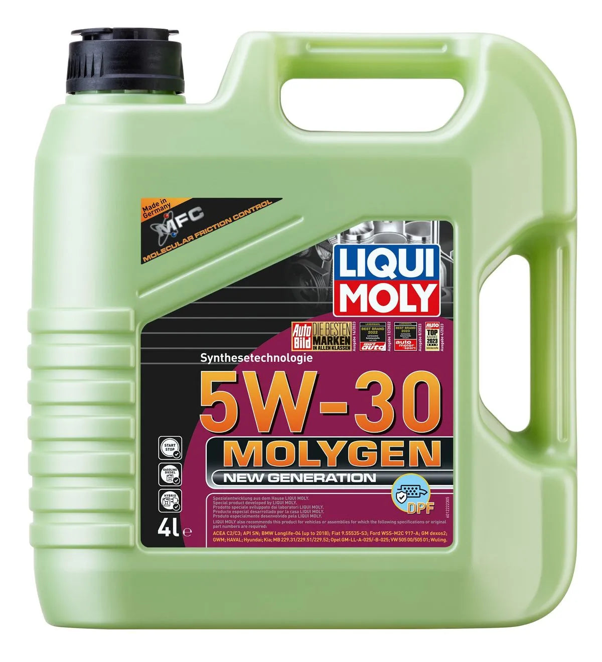 Aceite de Motor Liqui Moly Molygen New Generation 5W30 DPF 4 Litros - Lubriexpert