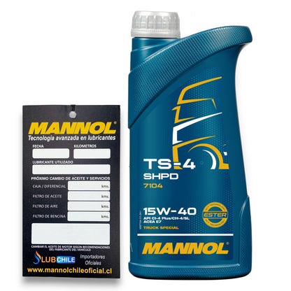 Aceite de Motor Mannol Ts-4 Shpd 15W40 1 Litro