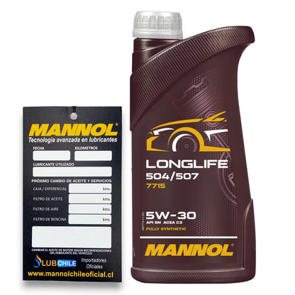 Aceite de Motor Mannol Longlife 504/507 5W30 1 Litro