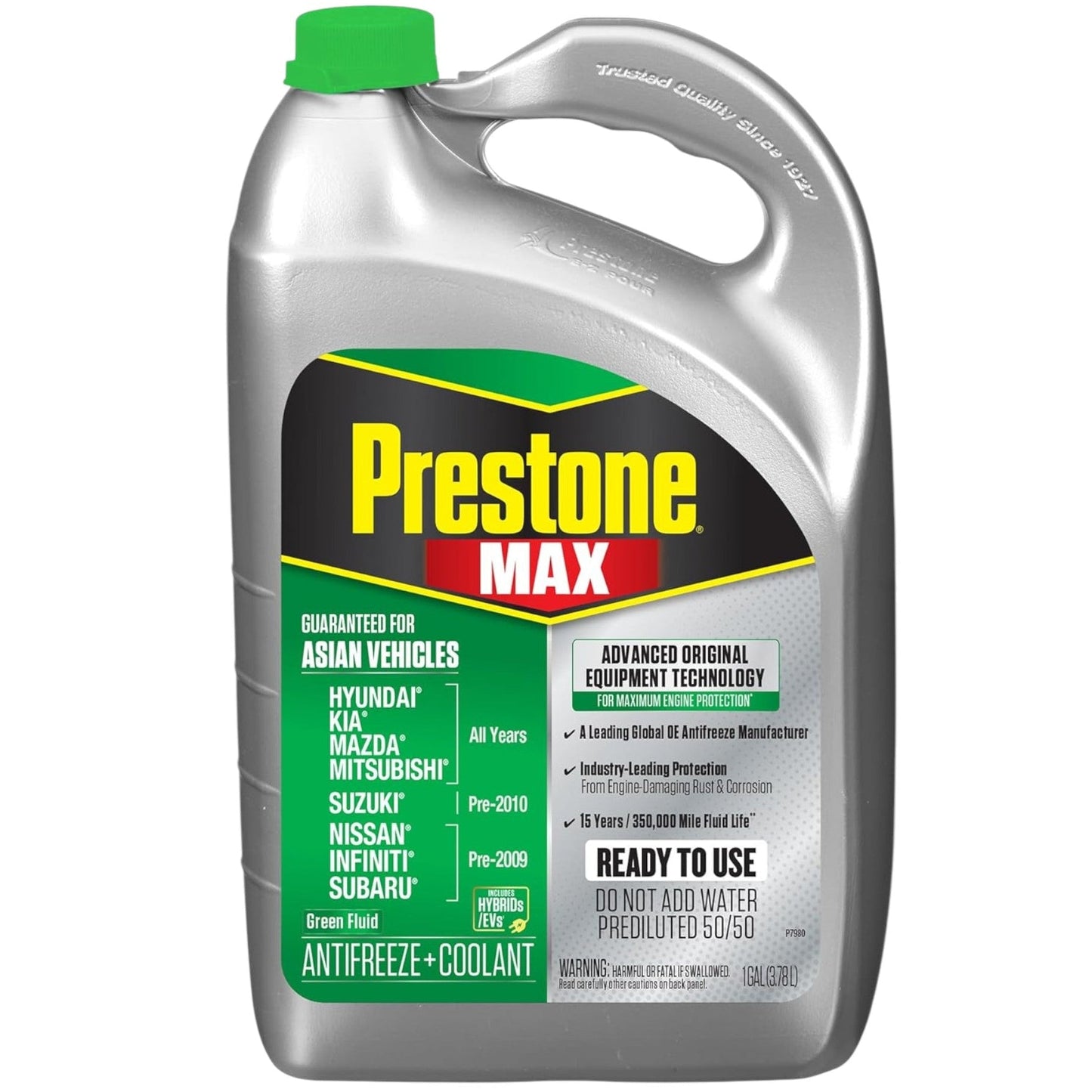 Anticongelante + Refrigerante Prestone Verde 50-50 Asiáticos 3.78 Litros
