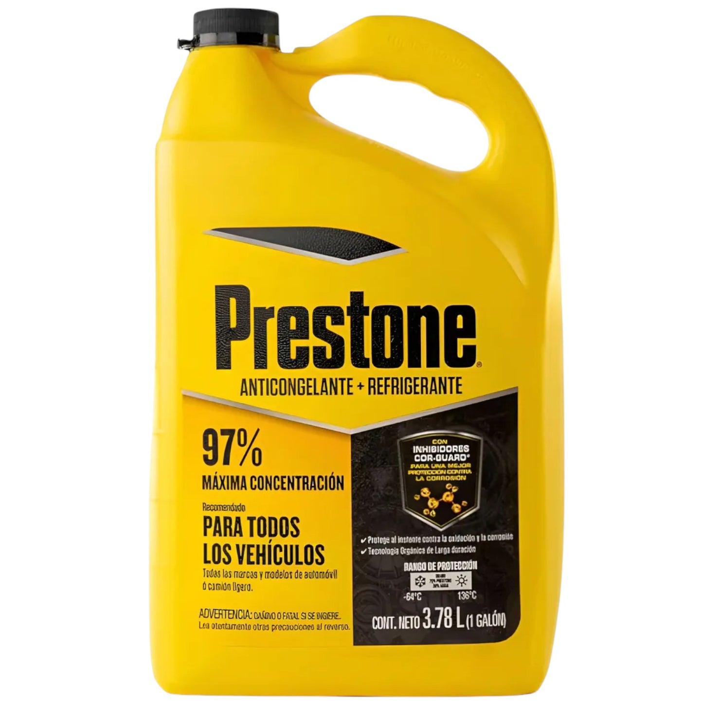 Anticongelante + Refrigerante Prestone Concentrado 97% Todos los Vehículos 3.78 Litros