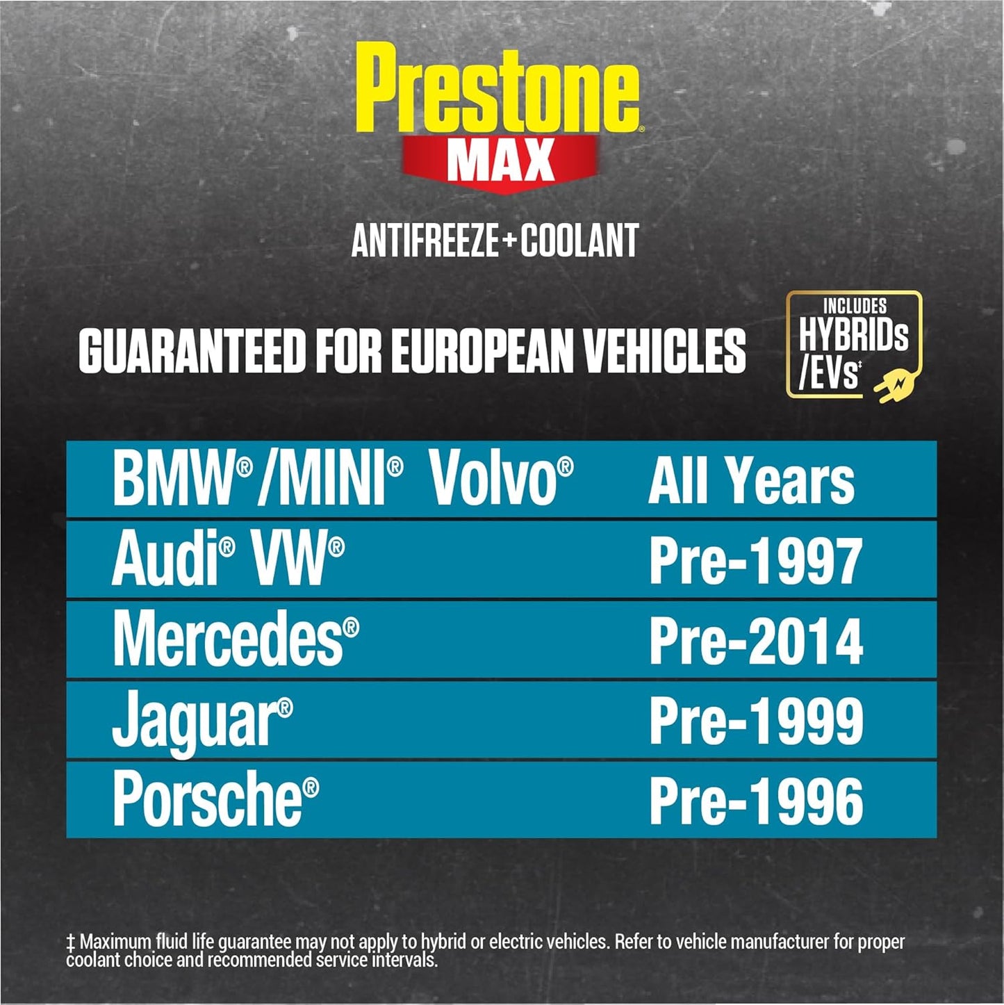 Anticongelante + Refrigerante Prestone Turquesa 50-50 Europeos 3.78 Litros