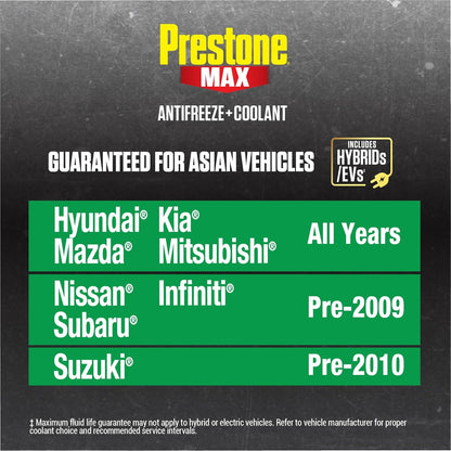 Anticongelante + Refrigerante Prestone Verde 50-50 Asiáticos 3.78 Litros