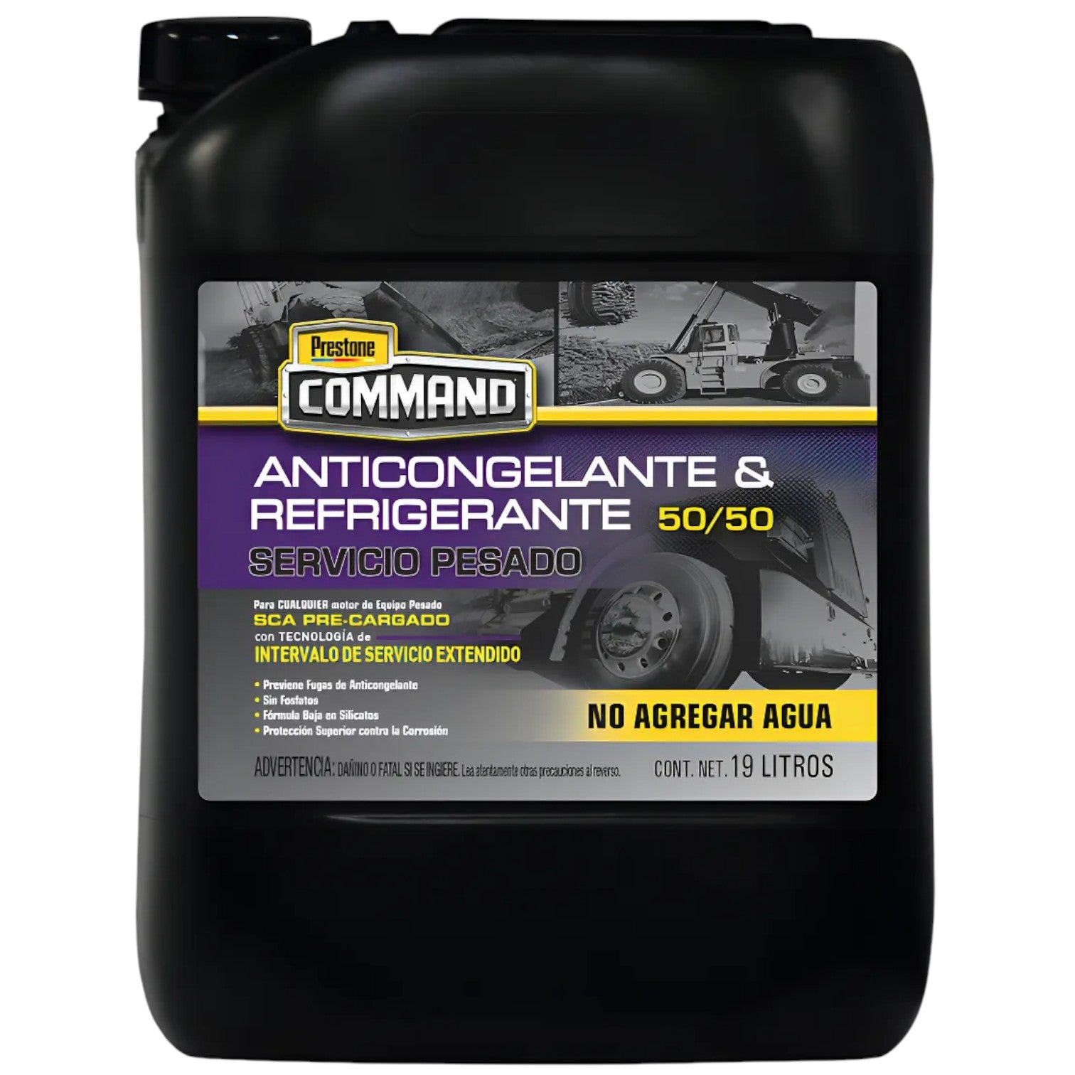 Anticongelante + Refrigerante Prestone Command Afc Hd Sca 50/50 Premezclado 19 Litros - Lubriexpert