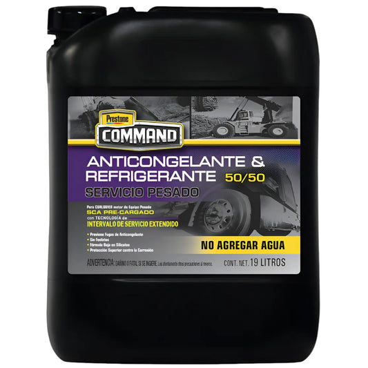 Anticongelante + Refrigerante Prestone Command Afc Hd Sca 50/50 Premezclado 19 Litros - Lubriexpert