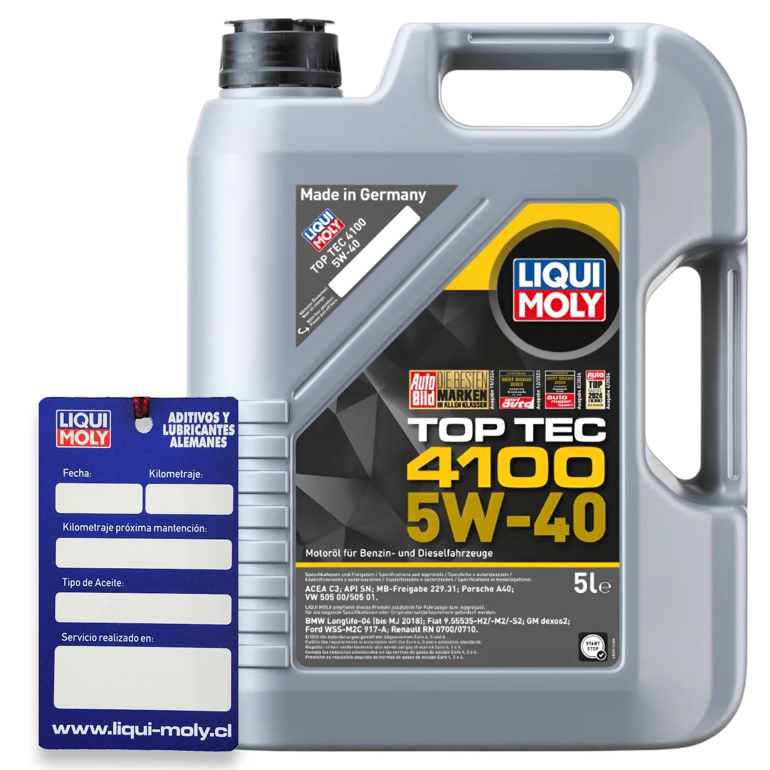 Aceite de Motor Liqui Moly Top Tec 4100 5W40 5 Litros 2 - Lubriexpert