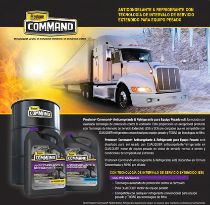 Pack X2 Anticongelante + Refrigerante Prestone Command Afc Hd Sca 50/50 Premezclado 19 Litros c/u 3 - Lubriexpert