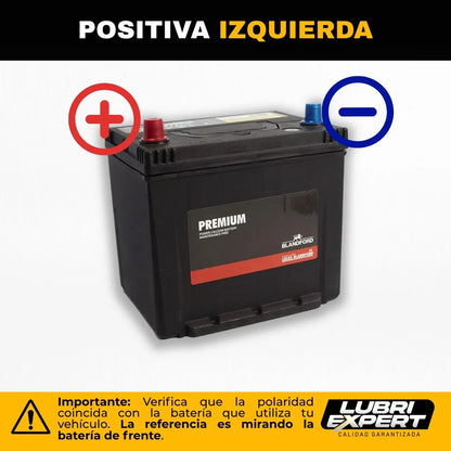 Lado_Positivo_Bateria_Premium_12V_66_AMP_560_CCA_Borne_Estandar_Positivo_Izquierda www.lubriexpert.cl