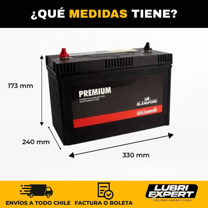 Batería Premium 12V 110 AMP 1000 CCA Borne Perno Positivo Central