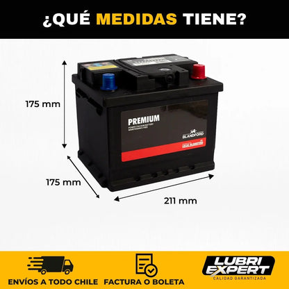Batería Premium 12V 43 AMP 440 CCA Borne Estándar Positivo Derecha - Lubriexpert.cl
