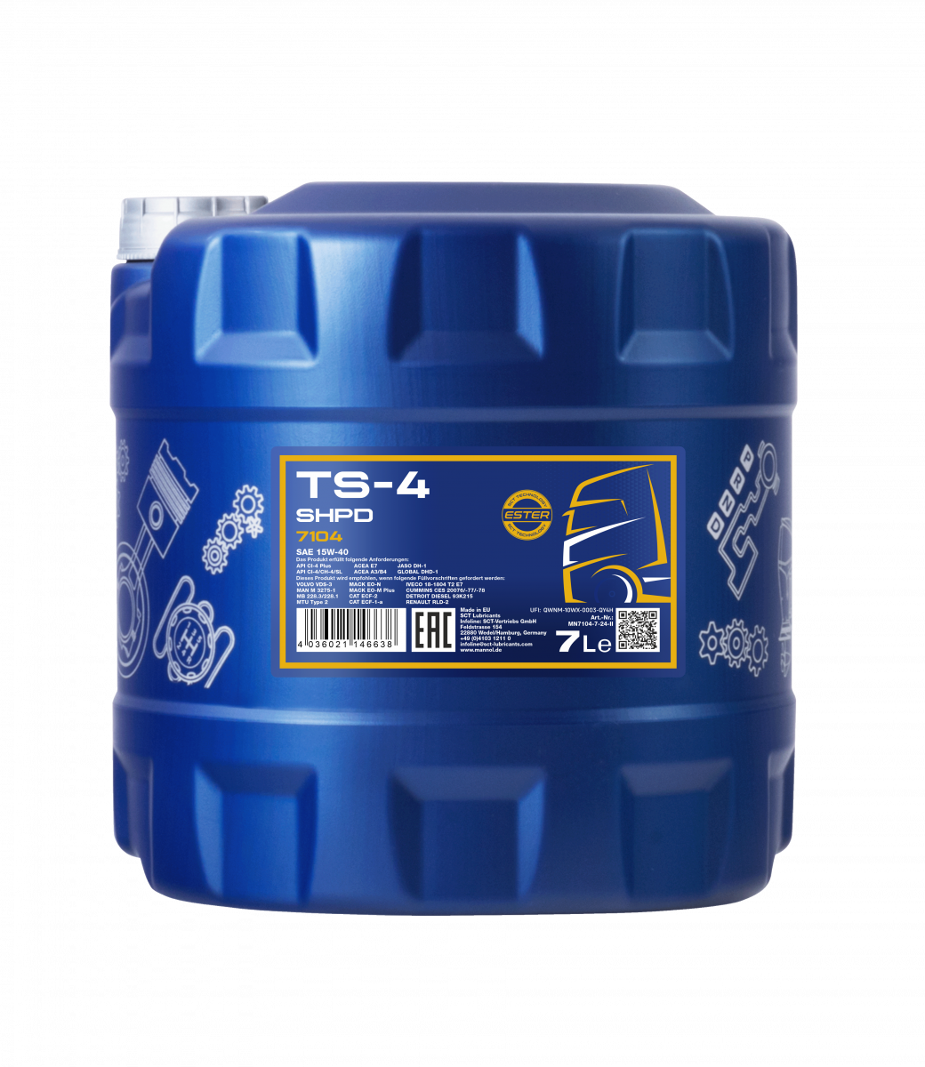 Aceite de Motor Mannol Ts-4 Shpd 15W40 7 litros